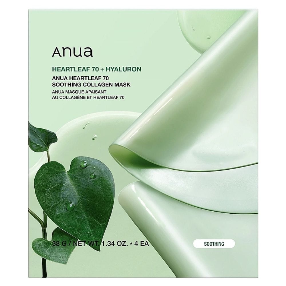 Anua Heartleaf 70 Soothing Collagen Mask - 4 Pieces