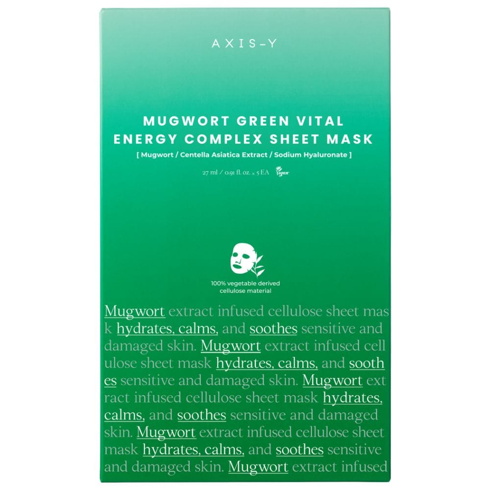 Axis-Y 61% Green Vital Energy Complex Sheet Mask - 5 Pieces