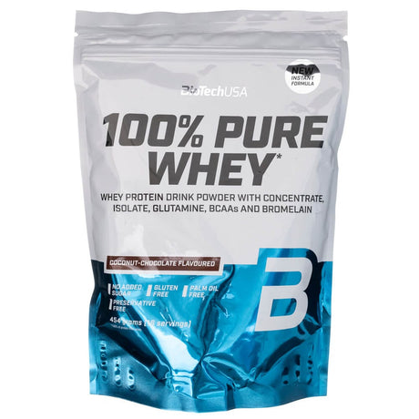 BioTech USA 100% Pure Whey, Chocolate-Coconut Flavoured - 454 g