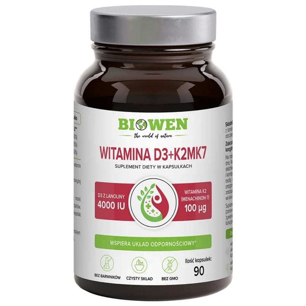 Biowen Vitamin D3 + K2mK7 - 90 Capsules