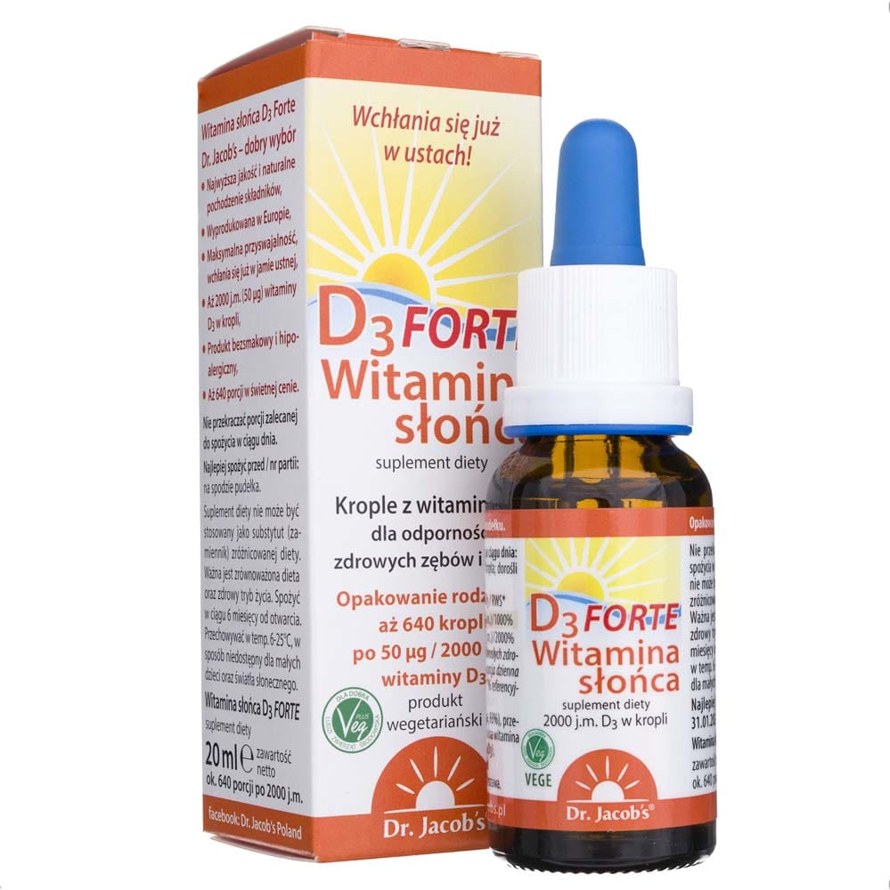Dr. Jacob's Vitamin D3 FORTE, drops - 20 ml
