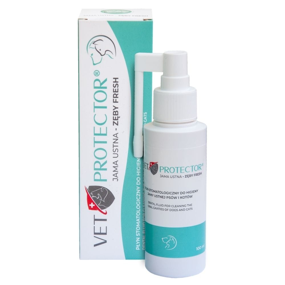 JM Sante Vet Protector Fresh Oral Hygiene Liquid for Dogs and Cats - 100 ml