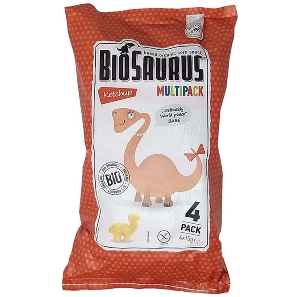 McLloyd's BioSaurus Gluten Free Ketchup Corn Chips - 4x15 g