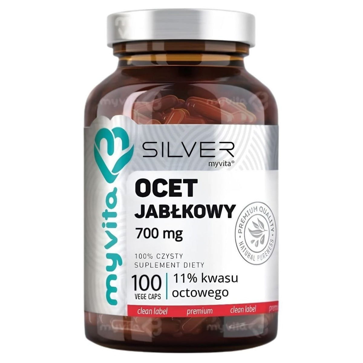 MyVita Silver Apple Cider Vinegar 700 mg - 100 Capsules