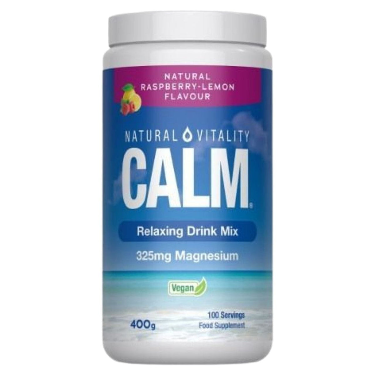 Natural Vitality Calm Magnesium Powder, Raspberry Lemon - 400 g