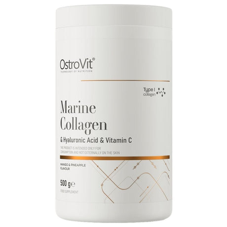 OstroVit Marine Collagen & Hyaluronic Acid & Vitamin C, Mango-Pineapple - 500 g