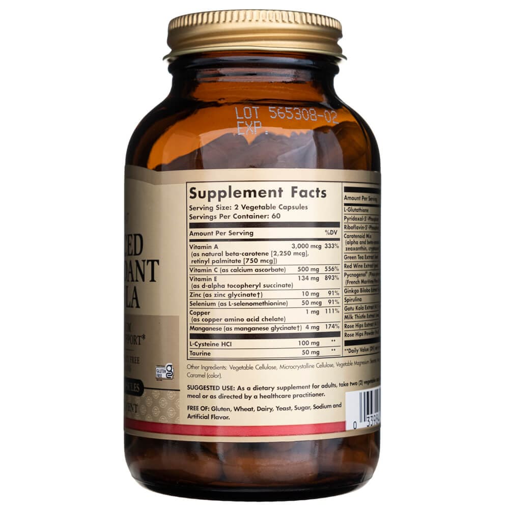 Solgar Advanced Antioxidant Formula - 120 Capsules