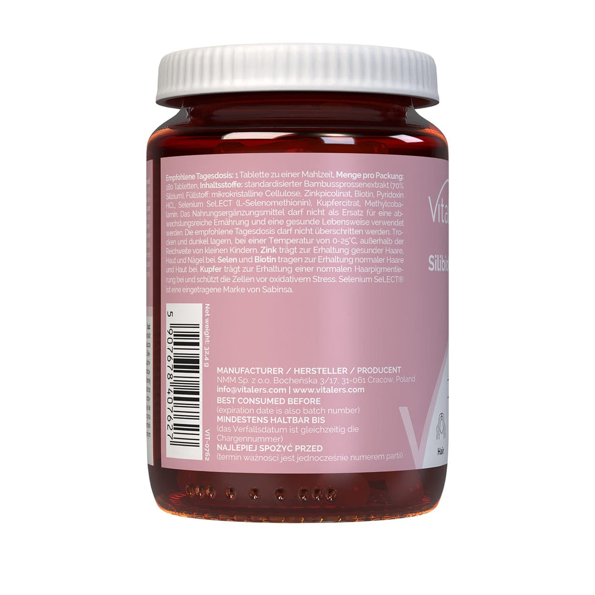 Vitaler's Silibiotin - Hair, Skin, Nails - 180 Tablets