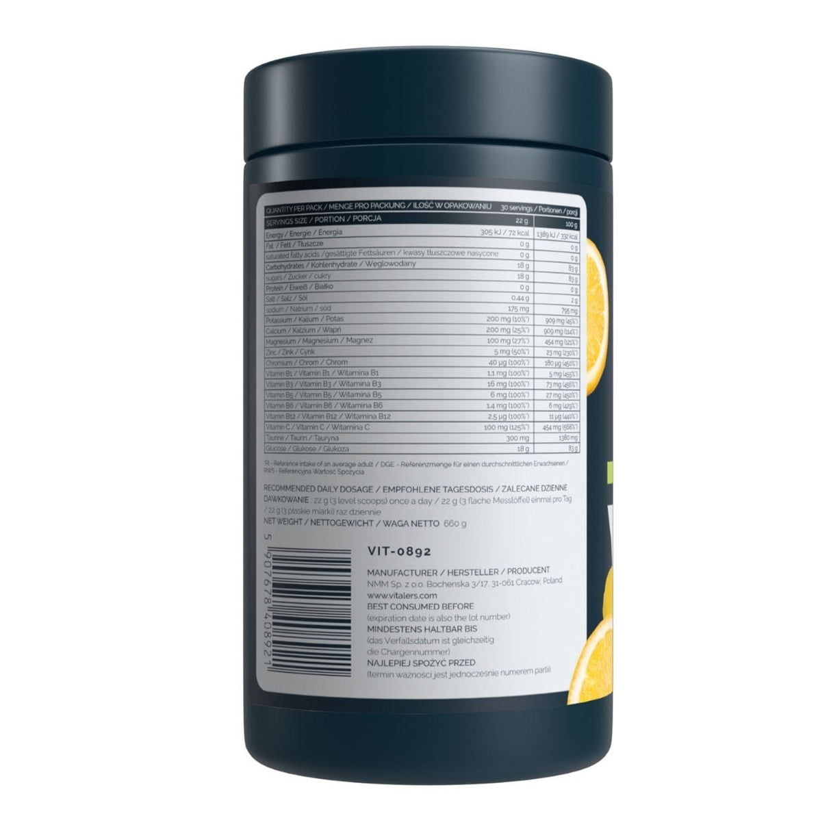 Vitaler's Sport Isotonic Drink, Lemon-Lime - 660 g