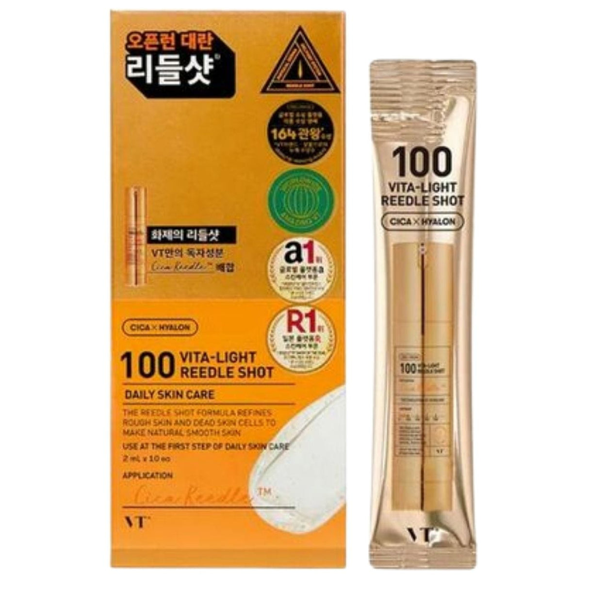 VT Cosmetics Vita Light Reedle Shot 100 Microneedle Face Booster - 10 x 2 ml