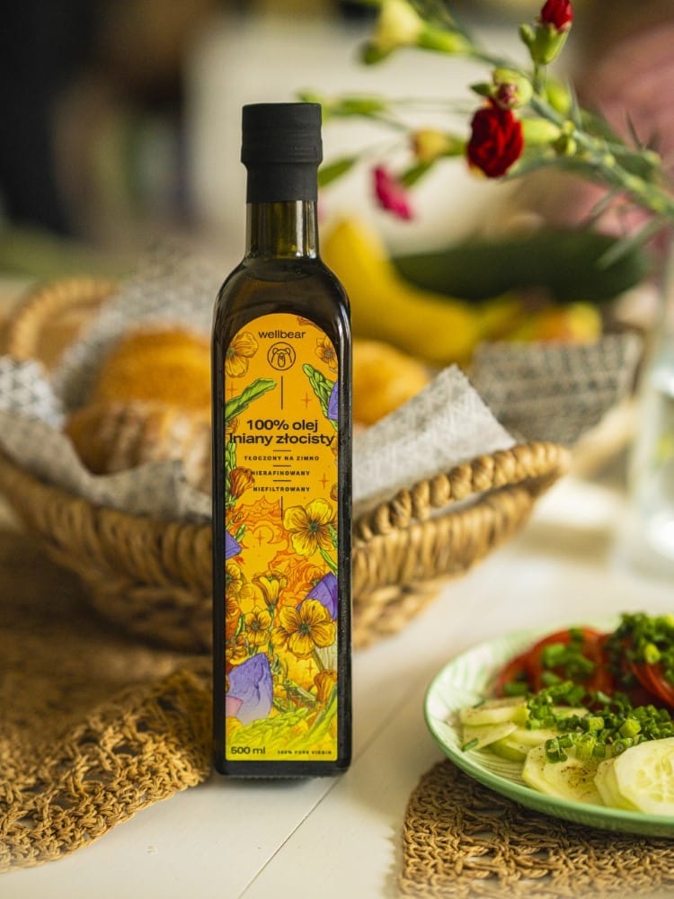 Wellbear Golden Flaxseed Oil Cold Pressed - 500 ml