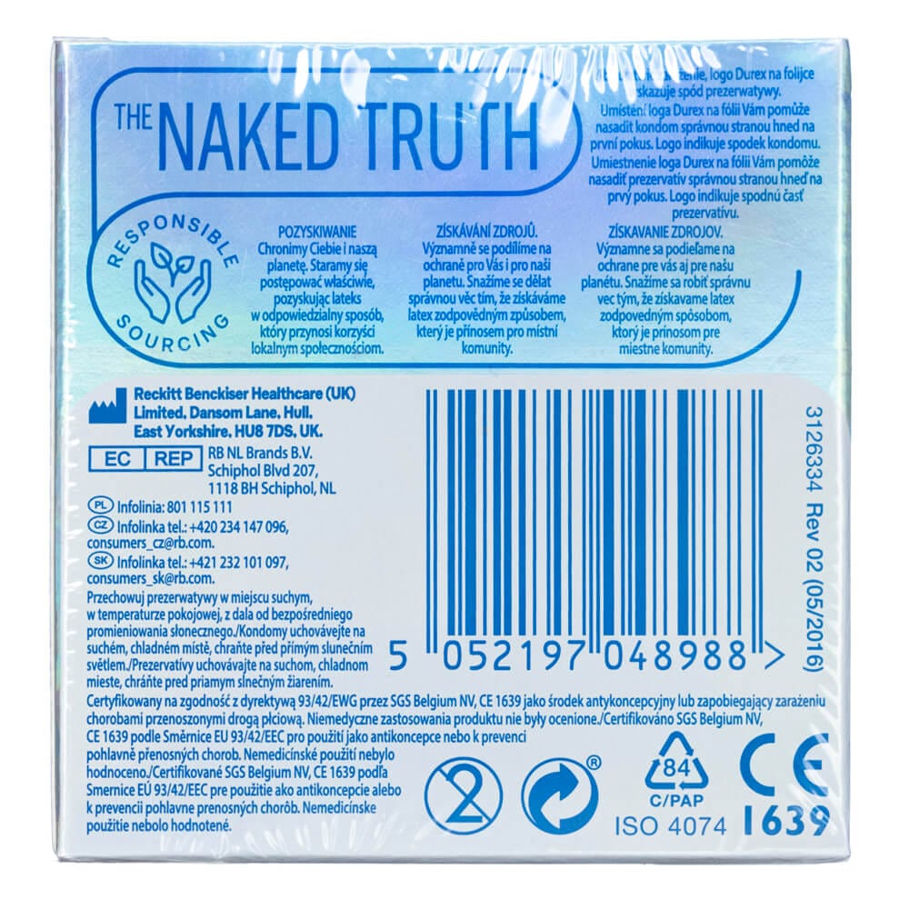 Durex Invisible Extra Lubricated Condoms - 3 pieces