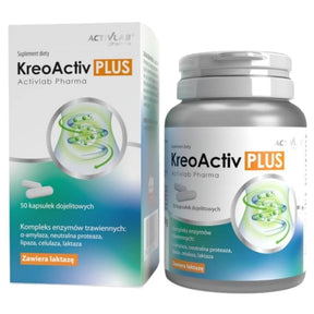 Activlab Pharma KreoActiv PLUS, Digestive Enzymes - 50 Capsules