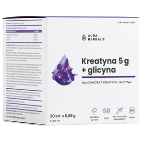 Aura Herbals Creatine 5 g + Glycine 3 g - 30 Sachets