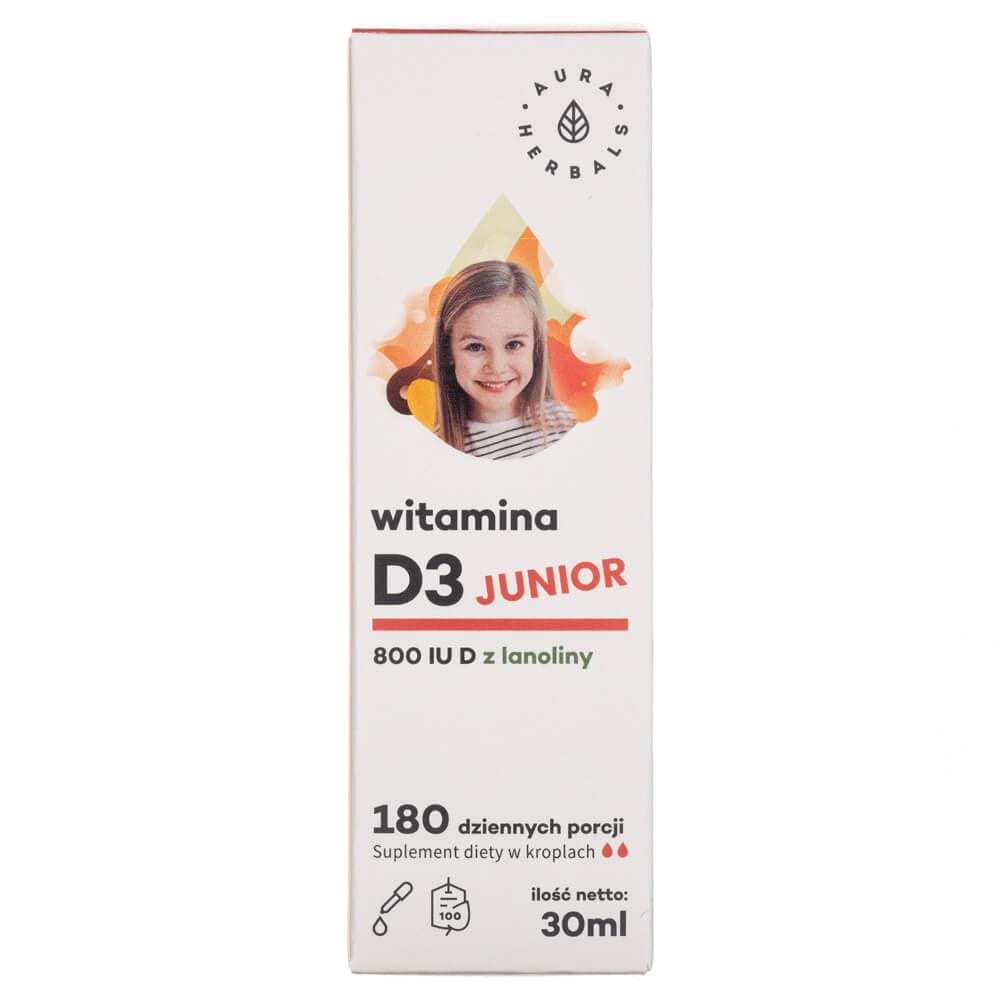 Aura Herbals Vitamin D3 Junior, drops 800 IU - 30 ml