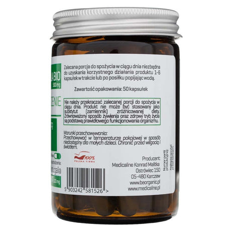 BeOrganic Chlorella BIO 500 mg - 50 Capsules