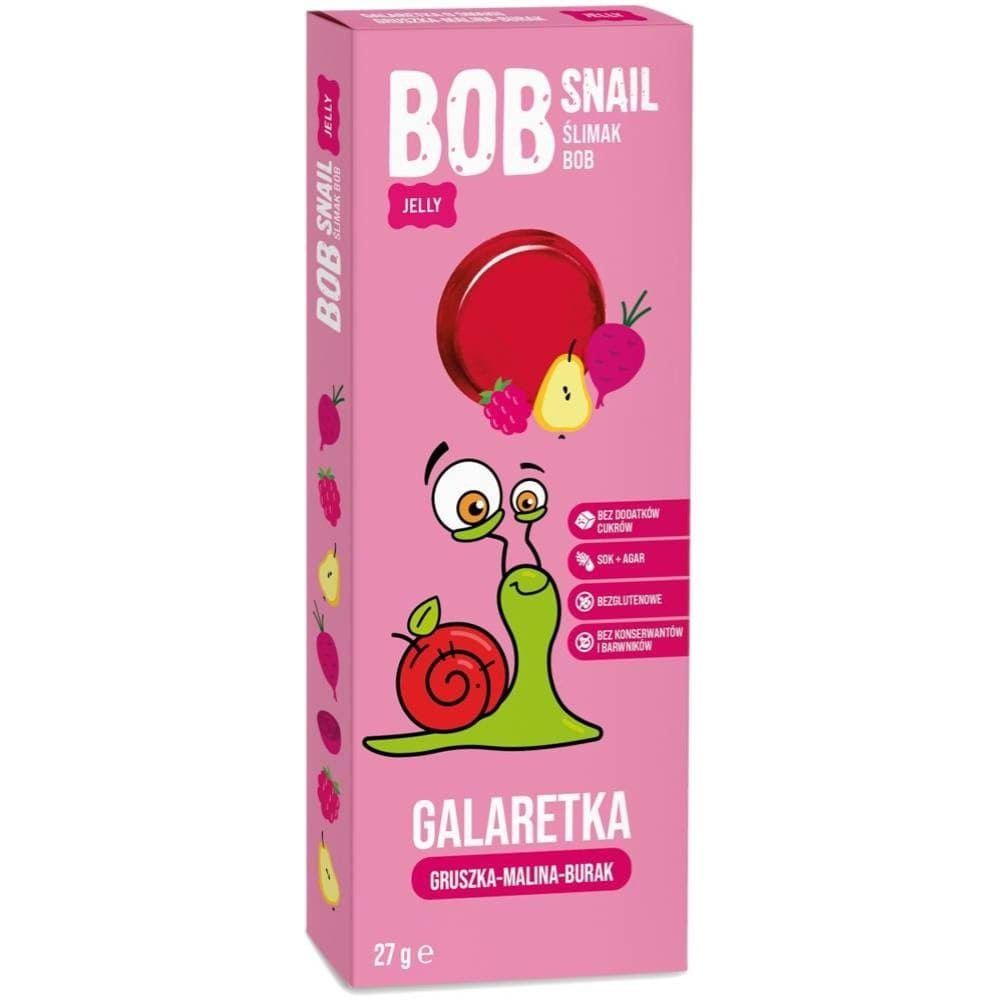 Bob Snail Pear-Raspberry-Beetroot Fruit Jellies with No Added Sugar - 27 g