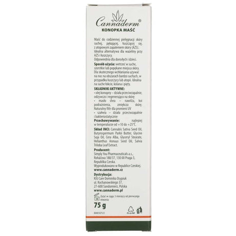 Cannaderm Konopka Ointment for Very Dry Skin - 75 g