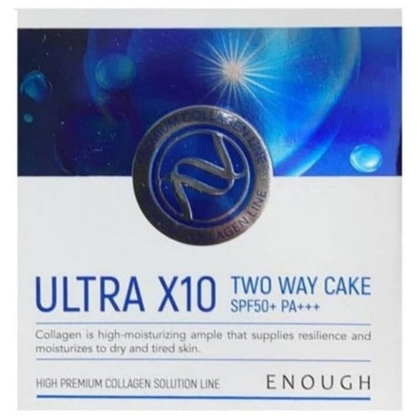 Enough Ultra X10 Two Way Cake Mattifying Powder with SPF50+ - Shade 21