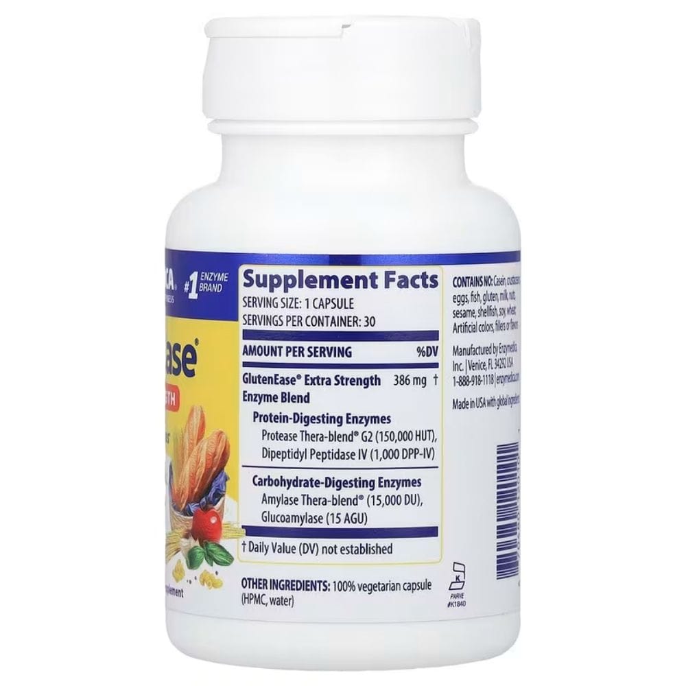 Enzymedica GlutenEase (Digestive Enzymes) - 30 Capsules