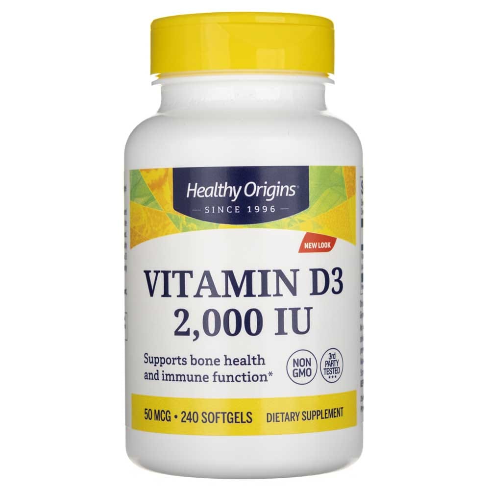 Healthy Origins Vitamin D3 2000 IU - 240 Softgels