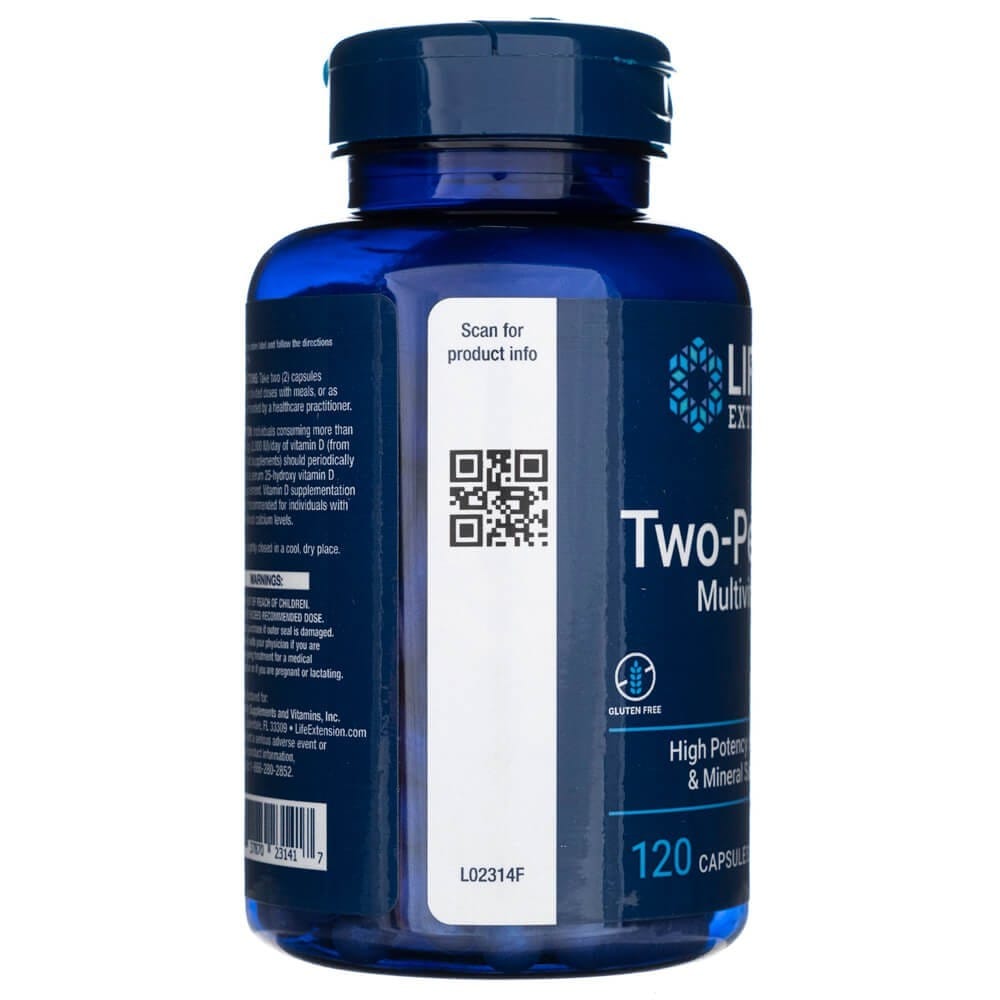 Life Extension Two-Per-Day Capsules (Multivitamin) - 120 Capsules