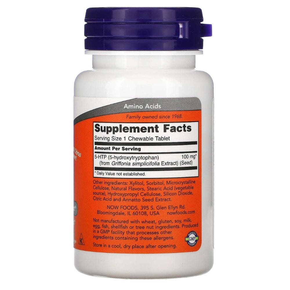 Now Foods 5-HTP 100 mg - 90 Chewables