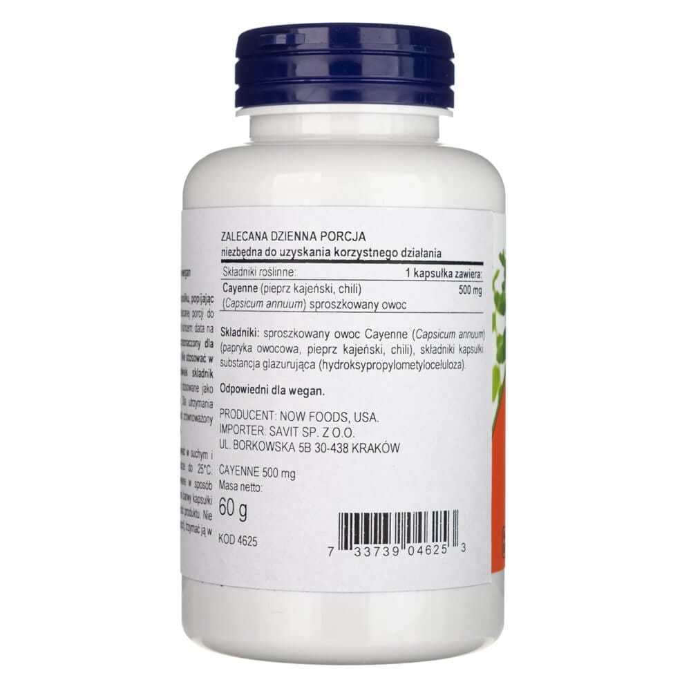 Now Foods Cayenne 500 mg - 100 Capsules