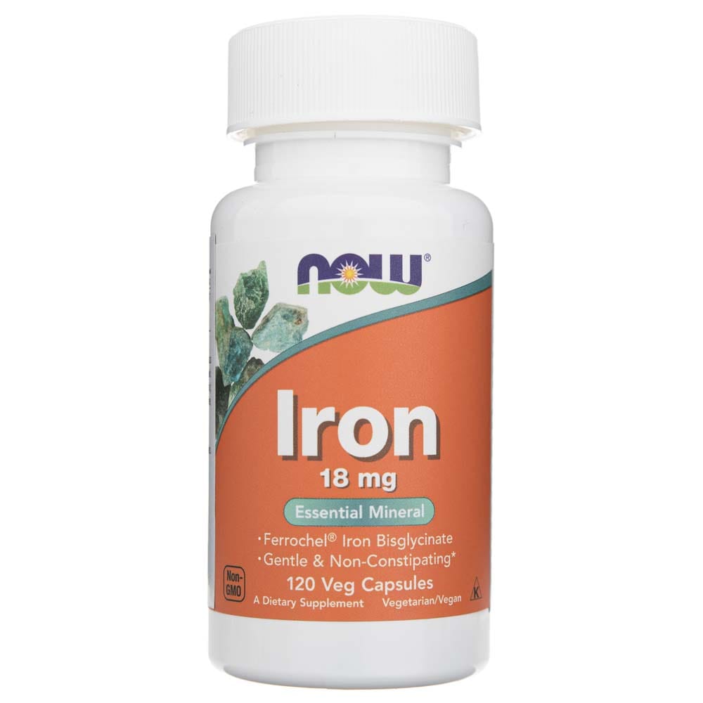 Now Foods Iron 18 mg - 120 Veg Capsules