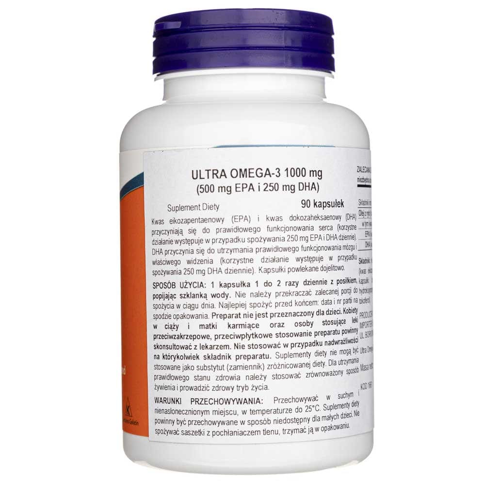 Now Foods Ultra Omega-3, 500 EPA / 250 DHA - 90 Softgels