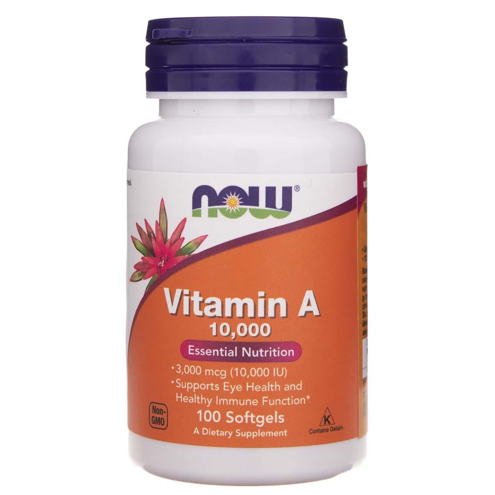 Now Foods Vitamin A 10000 IU - 100 Softgels