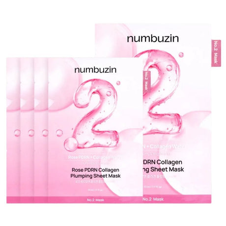 Numbuzin No.2 Rose PDRN Collagen Plumping Sheet Mask - 4 Pieces