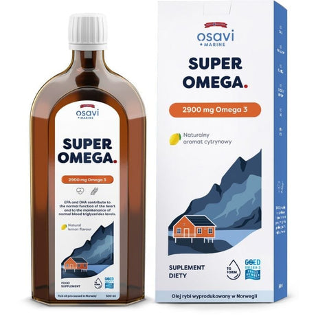 Osavi Super Omega 2900 mg Omega 3, Lemon - 500 ml