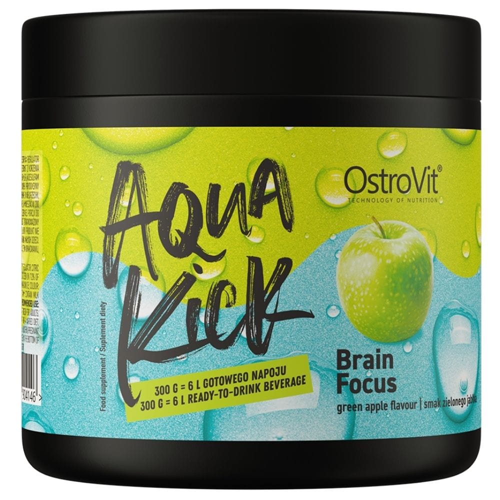 Ostrovit Aqua Kick Brain Focus, Green Apple - 300 g