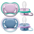 Philips Avent Ultra Air Pacifier, 6-18 Months, Girl - 2 Pieces
