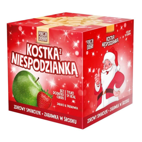 Porcja Dobra Surprise Christmas Cube, Apple-Strawberry - 16 g