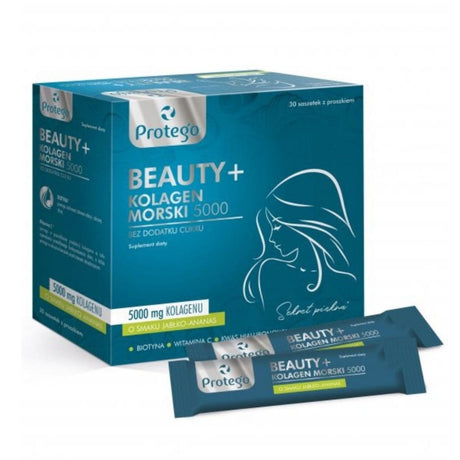 Protego Beauty + Collagen 5000, Apple-Pineapple - 30 Sachets