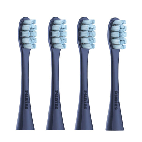 Puries Wave Blue Electric Toothbrush Heads for Oclean - 4 Pieces