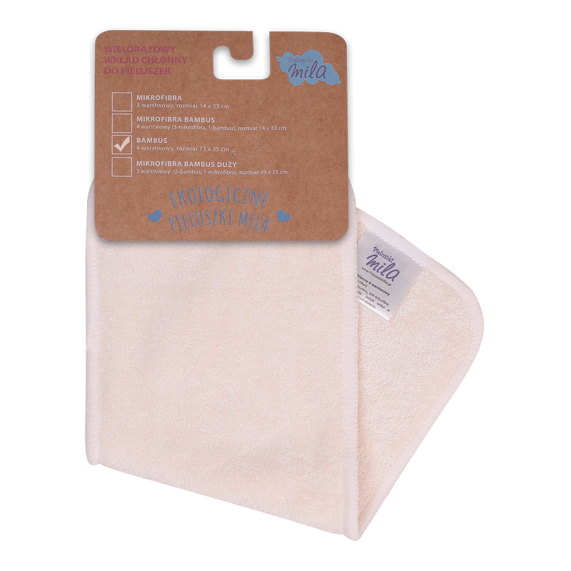 Simed Nappy Liner 14 x 35 cm 4 Layer Microfibre and Bamboo - 1 piece