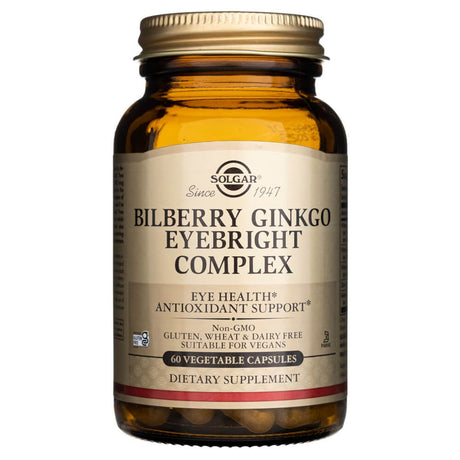 Solgar Bilberry Ginkgo Eyebright Complex - 60 Veg Capsules