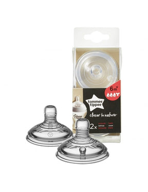 Tommee Tippee Closer to Nature Teat for Thick Foods 6m+ - 2 Pieces