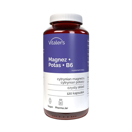 Vitaler's Magnesium 100 mg + Potassium 150 mg + B6 6 mg - 120 Capsules