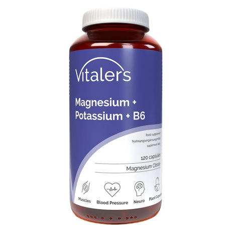 Vitaler's Magnesium 100 mg + Potassium 150 mg + B6 6 mg - 120 Capsules