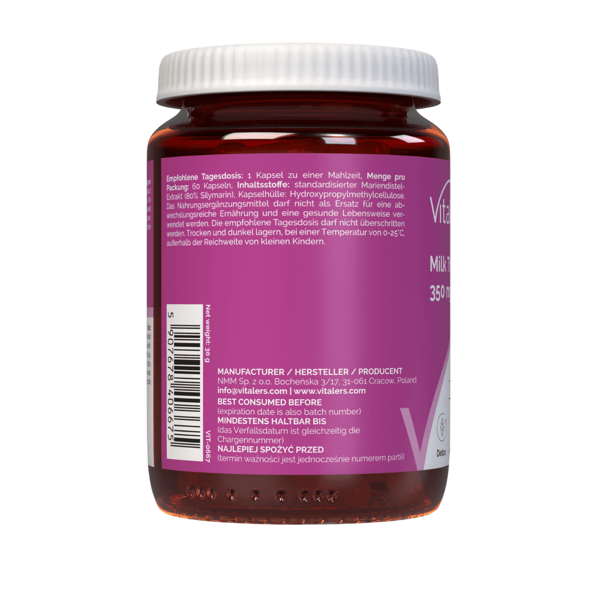 Vitaler's Milk Thistle 350 mg - 60 Capsules