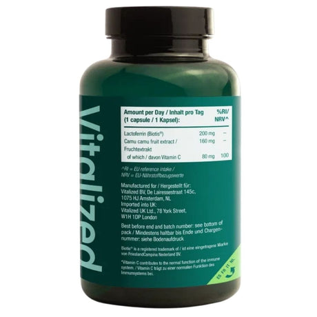 Vitalized Lactoferrin+ 200 mg - 60 Capsules