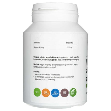 Aliness Coconut Activated Charcoal - 100 Veg Capsules