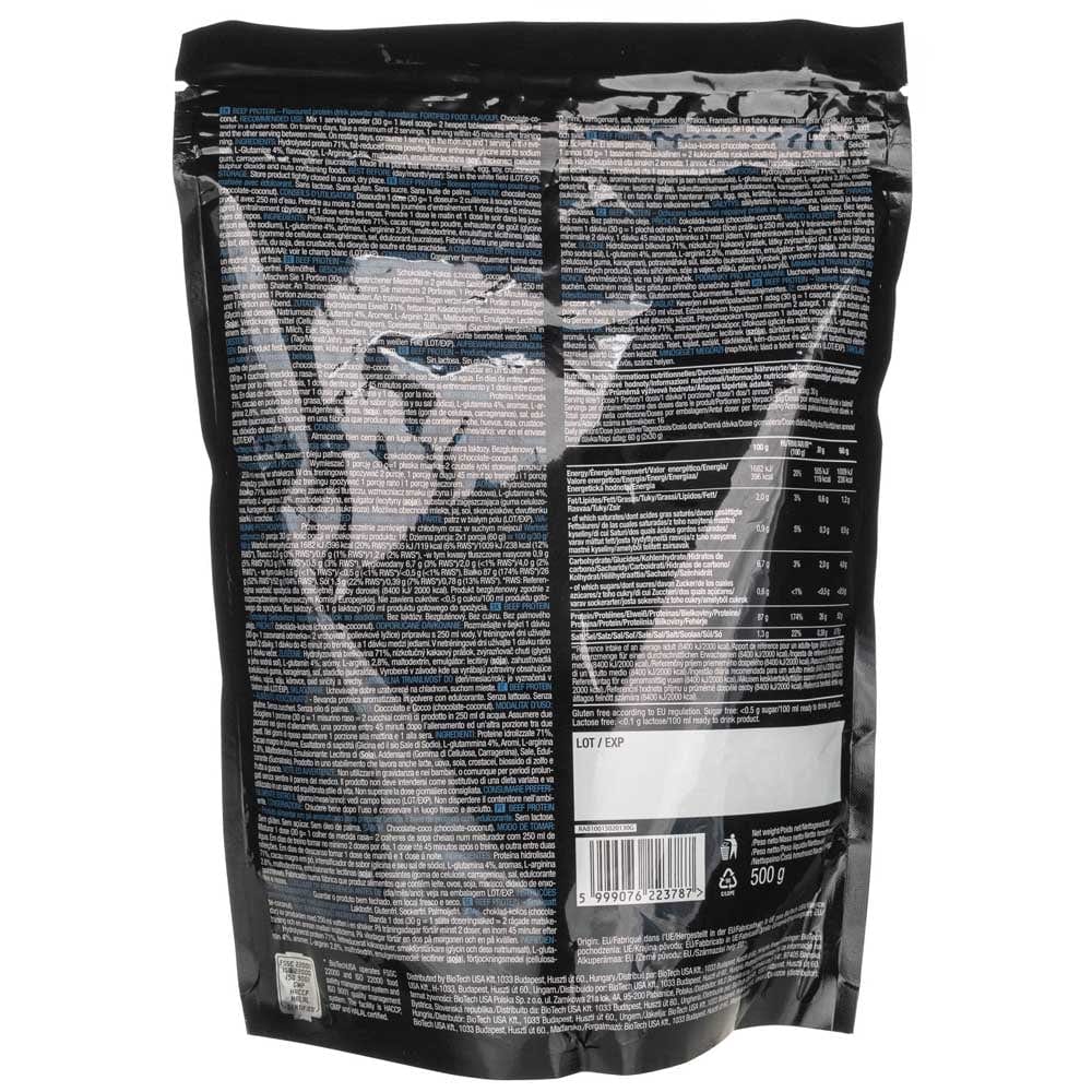 BioTech USA Beef Protein, Chocolate-Coconut Flavoured - 500 g