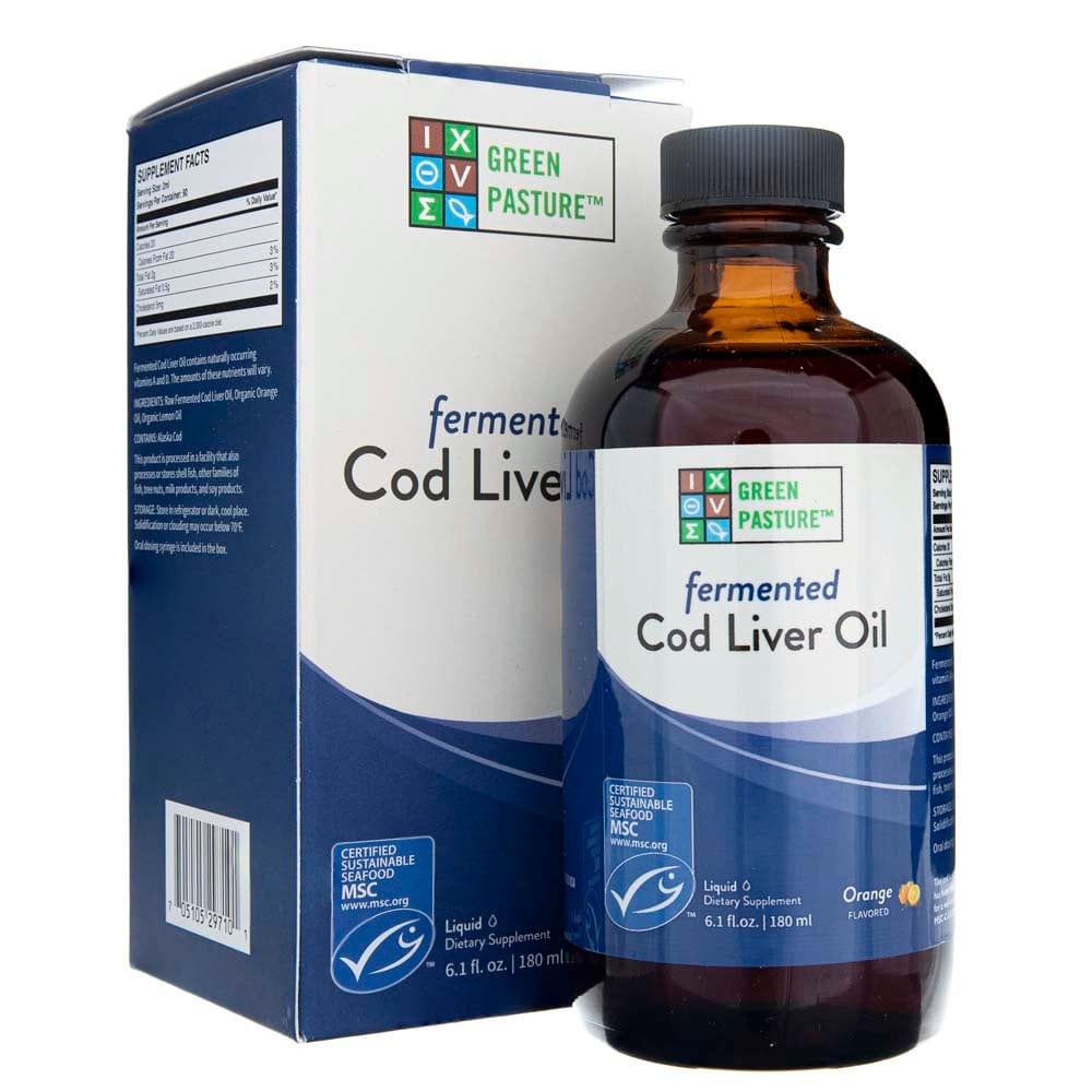 Green Pasture Fermented Cod Liver Oil, Orange - 180 ml