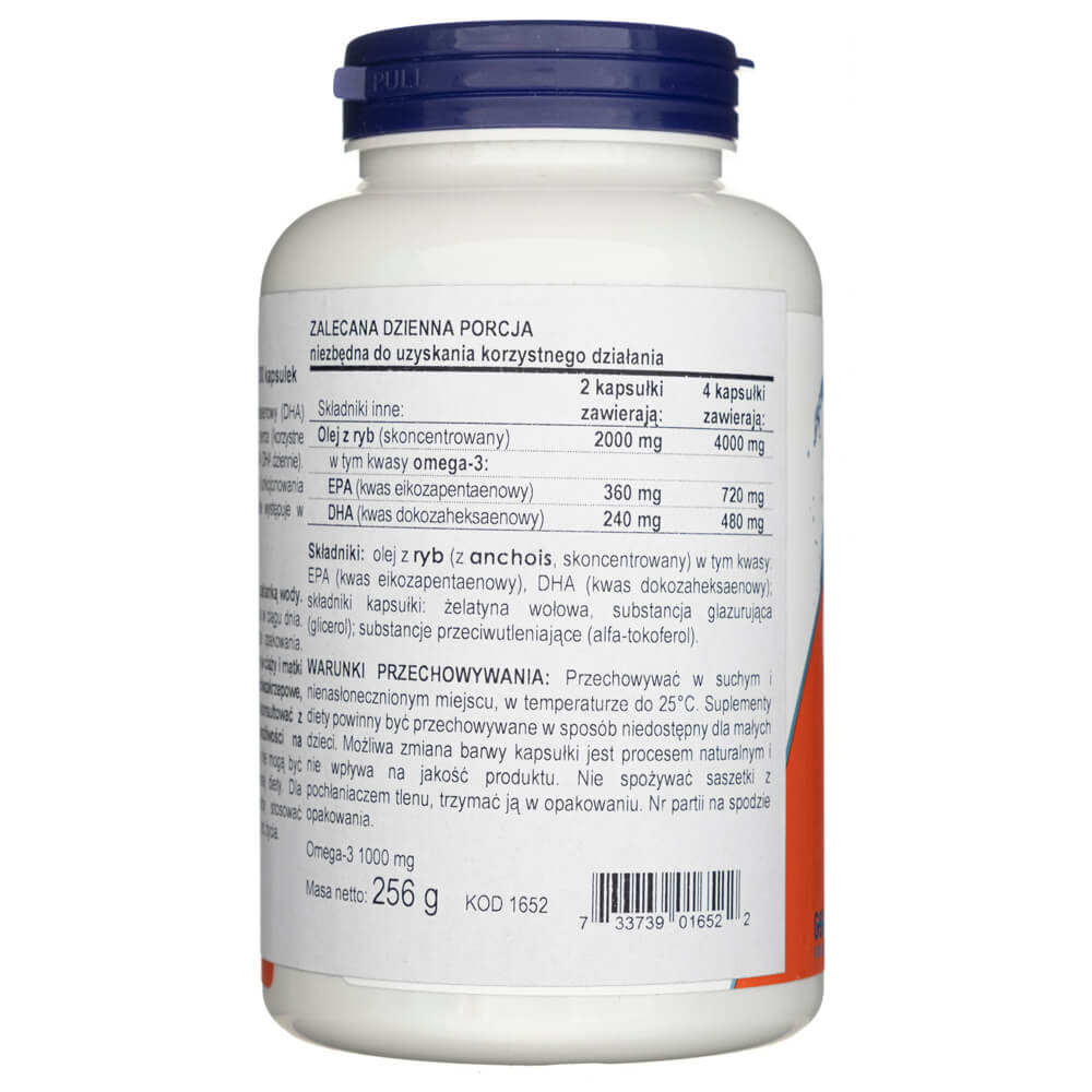 Now Foods Omega-3, 180 EPA / 120 DHA - 200 Softgels