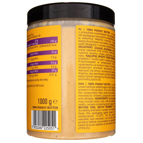 Ostrovit Peanut Butter 100% Crunchy - 1000 g